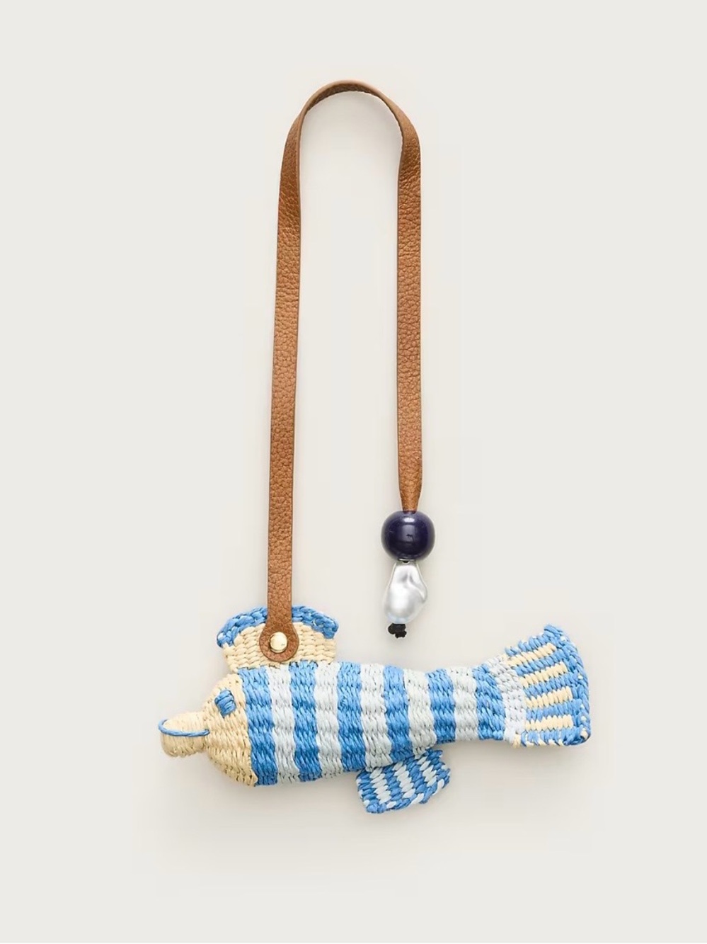 J. Crew Straw Fish Bag Charm. Brand new!